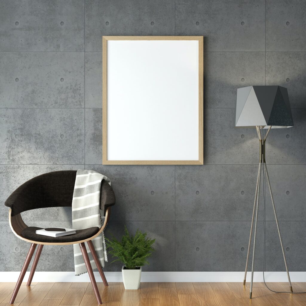Living Room Decorated With Chairs Picture Frames And Small Plant Pots 1024x1024